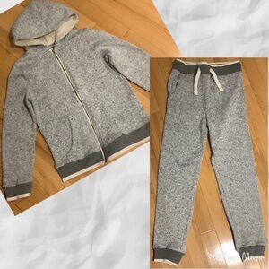 Matching Set - EUC Boys Speckled Grey Full Zip Hoodie & Joggers- size M (10/12)